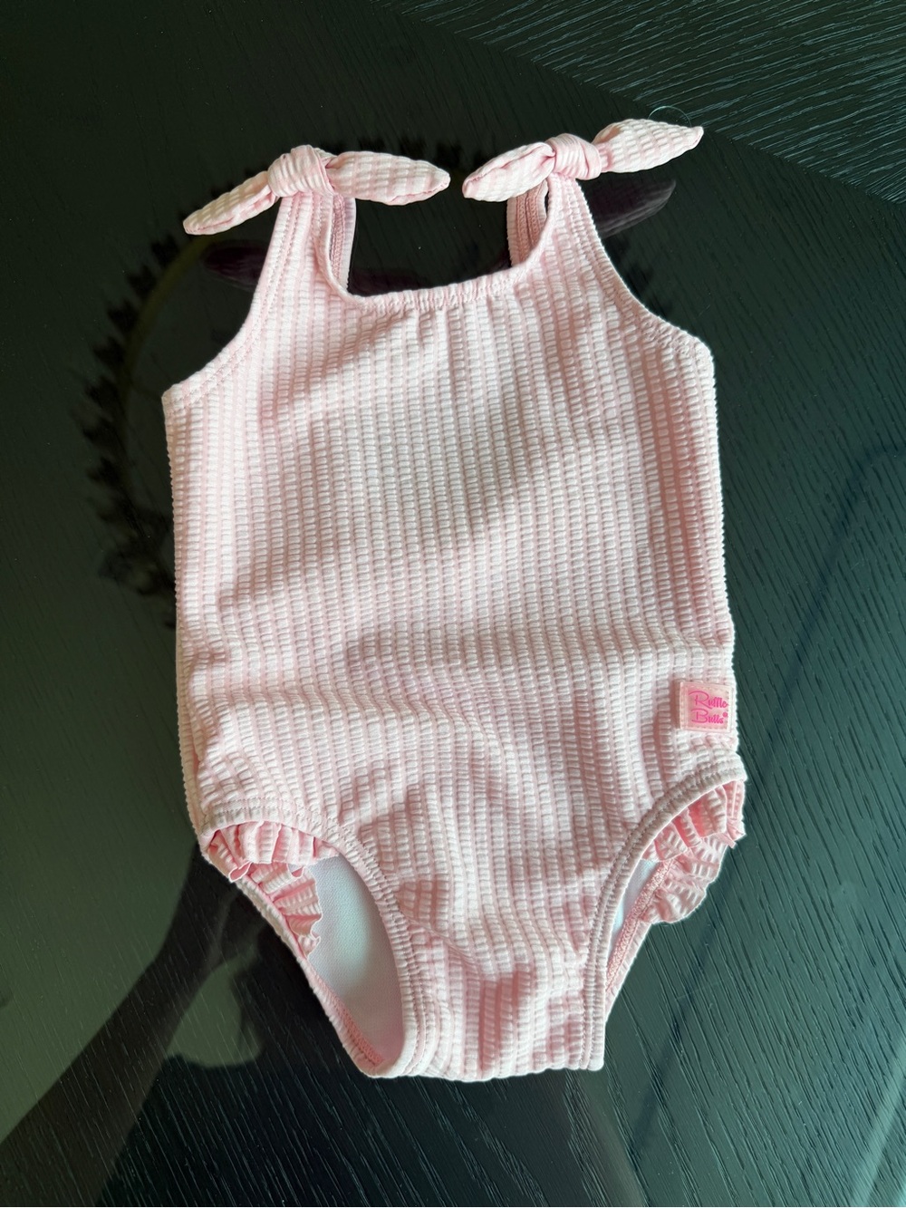 Two Ruffle Butts 6-12 Month Swim Suits